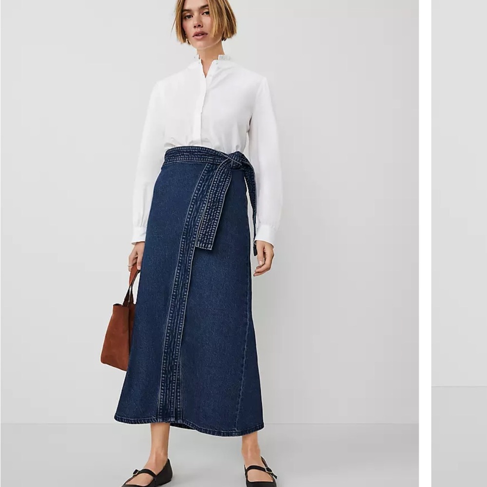 Ann Taylor Dark Blue Maxi Skirt